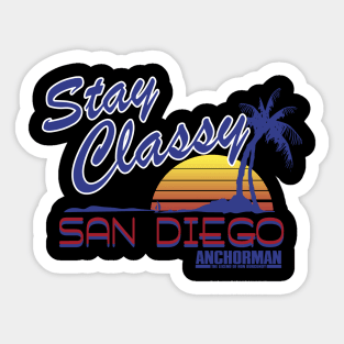 Anchorman Stay Classy San Diego Sunset Sticker